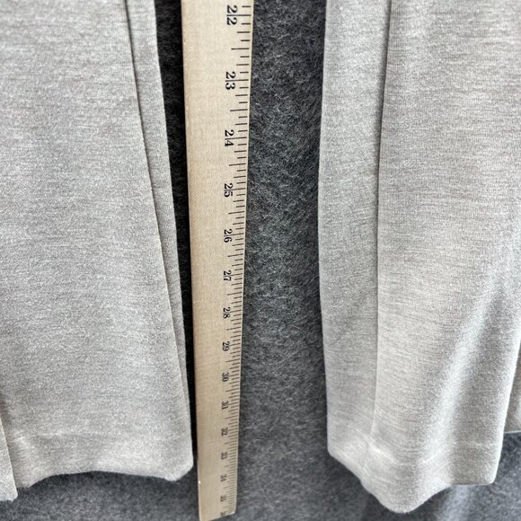 Theory Flare Pants Women 0 Beige Pull On Knit Stretch Crepe Trouser Cotton - Picture 6 of 10